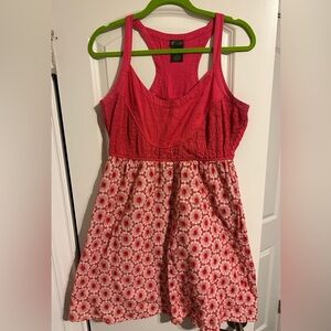 Pink and Red Floral Sundress